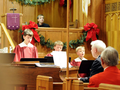 He also sings in the choir