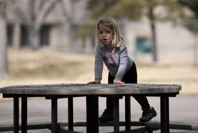 She made it onto the ledge!