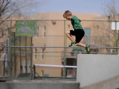 Simon is wall jumping at UNM