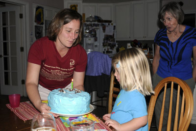 Annie's blue ice cream cake