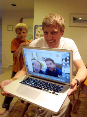 Birthday skyping with Aunt Emmy & Uncle Eric
