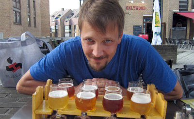 Sampling Belgian beers