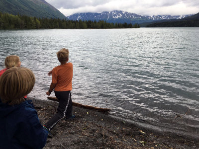 Skipping rocks on the Kenai river