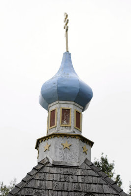 Russian churches overlook the river