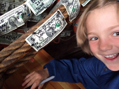 Never saw a kid so happy to part with a dollar