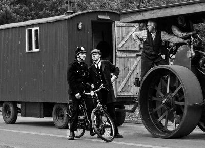 1913 Road repair gang and policeman - Michael
