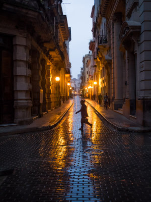 Cuban Street After a Rain - Brad