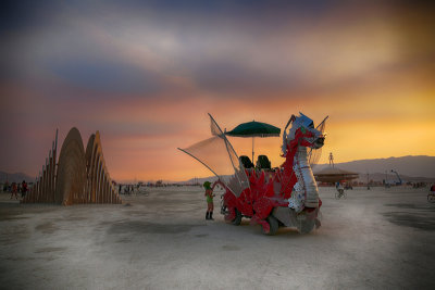 Spike the Big Red Dragon, created by Colorado artist Captain Carburetor.