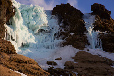 Frozen Falls near Grundarfjörður, Snæfellsnes Peninsula