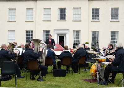The brass band on the lawn