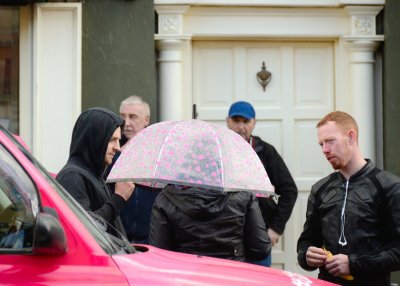 Some even had pink brollies