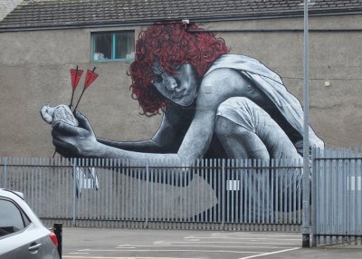 Son of Protagoras mural by street artist MTO at Talbot Street, Belfast