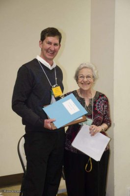 Mark Brenchley receiving Member-of-the-Year award from Fenja