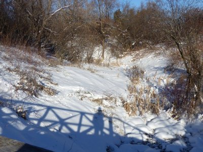 Snow-filled ravine