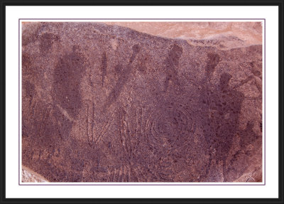 Pictographs Near Snake in Mouth Panel