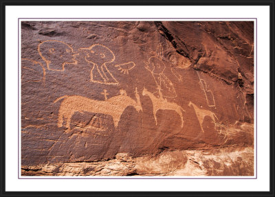 Upper Sand Island Navajo or Ute rock art