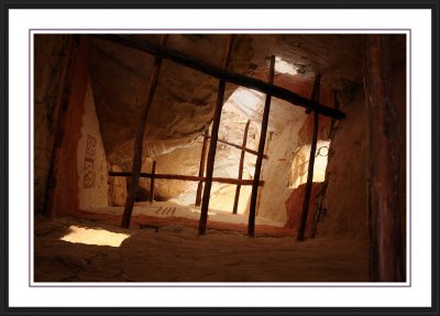 Looking up through a  tower in Cliff Palace