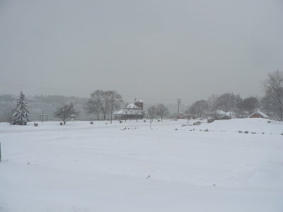 Lewiston Landing in a Snowstorm