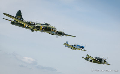 B17 Sally B with P47G Snafu and P51C Princess Elizabeth of the Eagle Squadron