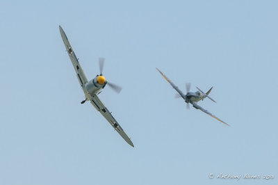 Buchon (Me109) with Spitfire on its tail