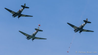 Red Devils Parachute Display Team jump from a C-47