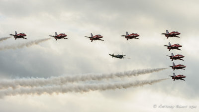 Red Arrows and Spitfire MH434