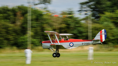 Tiger Moth K-2585 completes the limbo dance without touching the ground