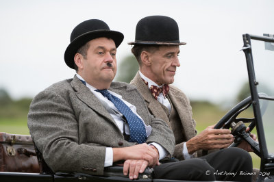 Stan and Ollie don't look too happy. The stuff of nightmares.