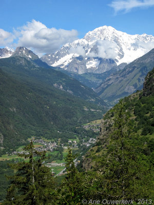 Valle d'Aosta, overlooking the Mont Blanc from Cerellaz