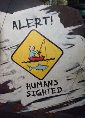 Humans Sighted sign