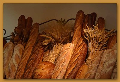 Warmly Lit Bread Loaves