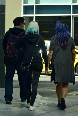 Two With Blue Hair