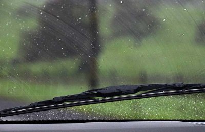 Windshield Wiper on a Rainy Day