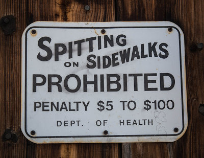 Spitting on Sidewalks Notice