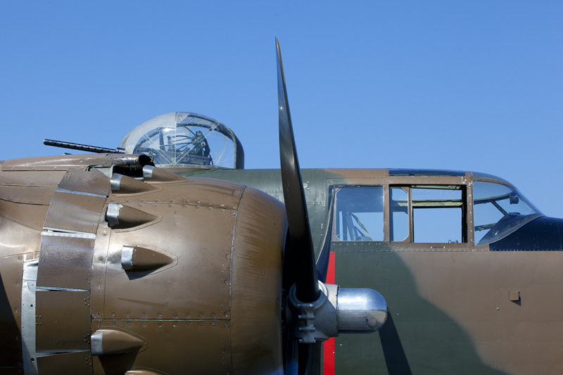 A Partial View Of A Restored B-25J Bomber
