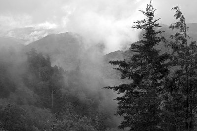 A Cloudy View Of The Smoky Mountains: North Carolina