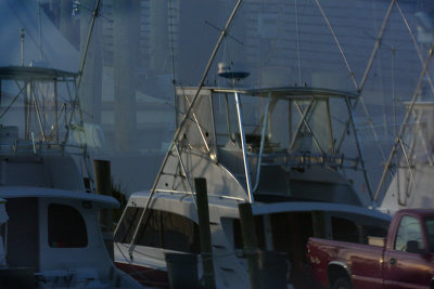 Evening Reflections From A Charter Boat Window
