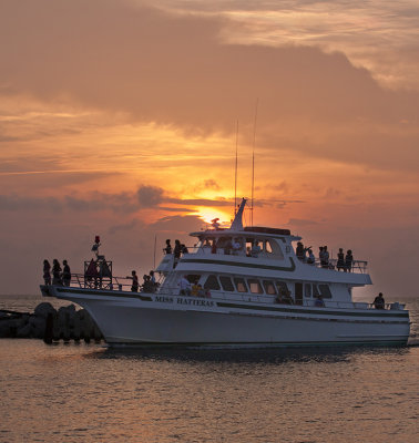 The Miss Hatteras Returning From An Evening Cruise