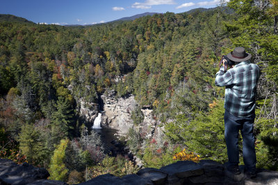 My Son Paul Photographing Linville Falls