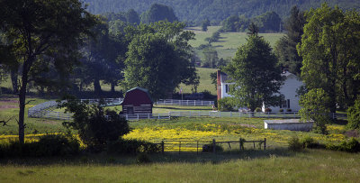 Farm Near Prices Fork As Viewed From Blacksburg High School