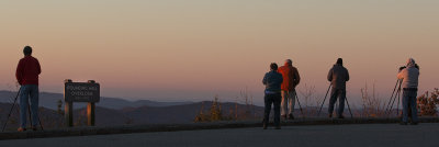 Cold Sunrise Photographers At Pounding Mill Overlook