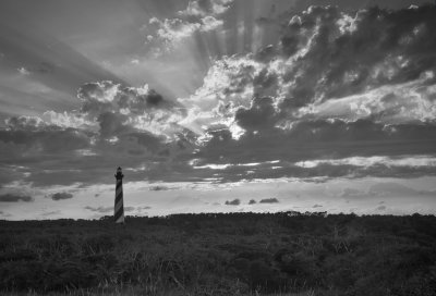 Sunset And Hatteras Lighthouse-North Carolina