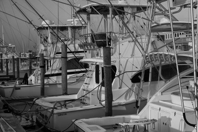 Fishing Boats Docked In Hatteras, North Carolina