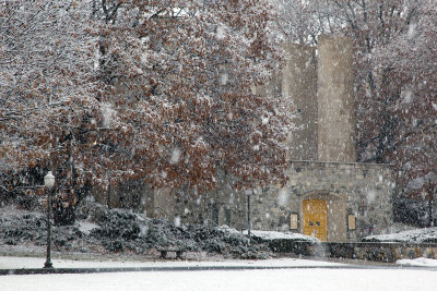 A Thanksgiving Snow View Of The VT Chapel