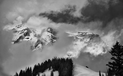 Winter Weather Over Mt. Rainier, Washington State