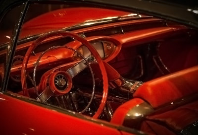 A Red Steering Wheel.