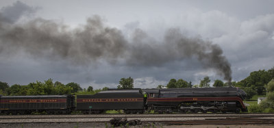 The Restored J Class Norfolk & Western #611 Steam Locomotive And Train