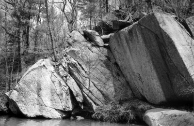 Afternoon Light On River Rocks:  Film Still Works