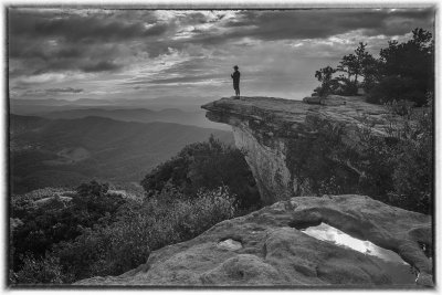View From Mcafee Knob- The Appalachian Trail -B&W Version