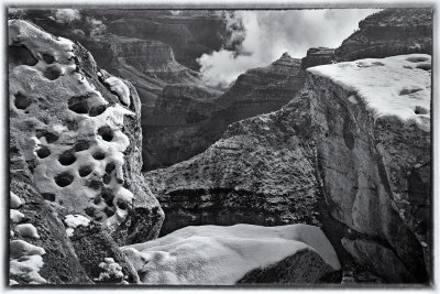 Traces Of Snow In The Grand Canyon